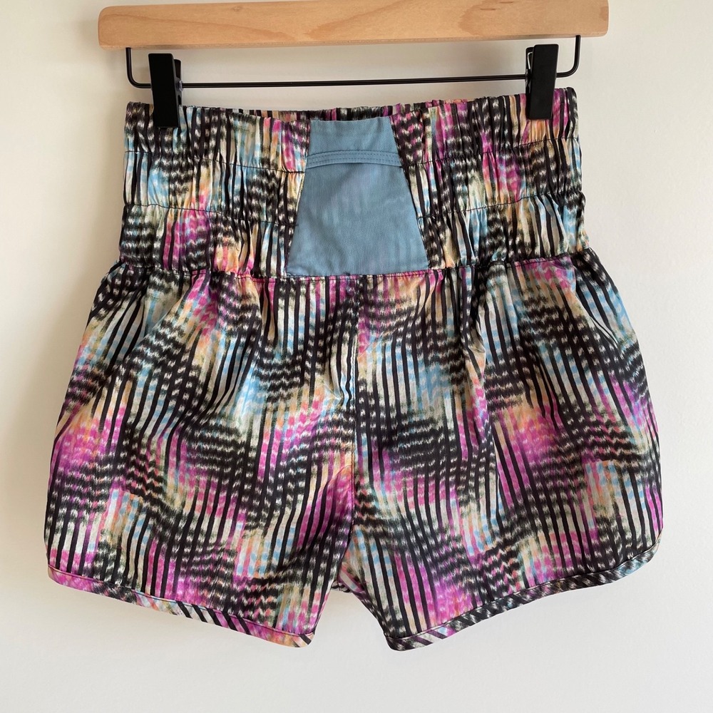 Free People Movement The Way Home Shorts Multi-Color Abstract High Rise Small - Picture 2 of 10